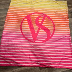 Victoria's Secret Pink, Yellow and Orange Striped Beach Blanket